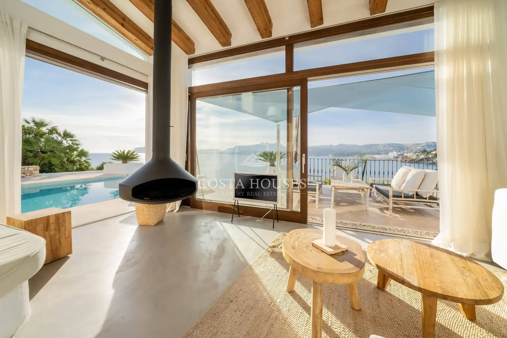 Exterior view of Houses for sale in Moraira  with Air Conditioner, Private garden and Terrace