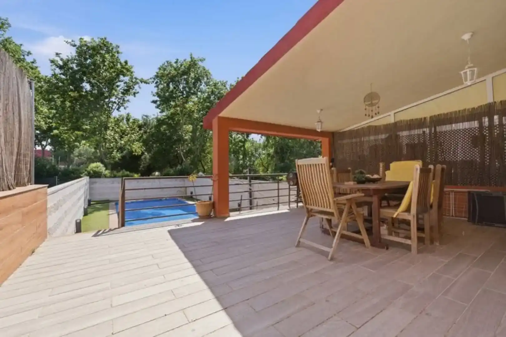 Terrassa de Casa o xalet en venda en Fuente El Saz de Jarama amb Aire condicionat, Calefacció i Jardí privat