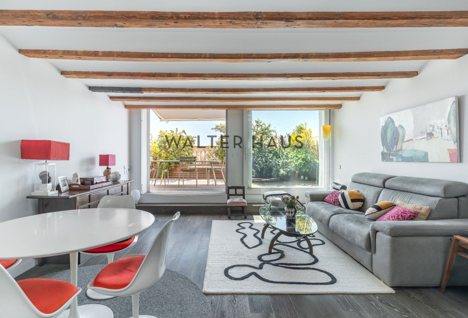 Sala d'estar de Àtic en venda en  Barcelona Capital amb Aire condicionat, Calefacció i Terrassa