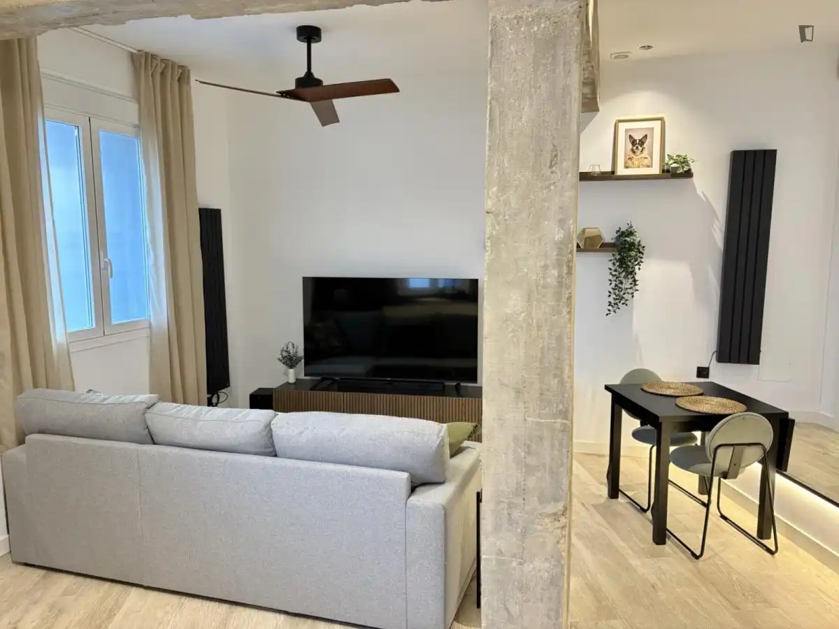 Sala de estar de Apartamento de alquiler en Madrid con Amueblado, Horno y Lavadora