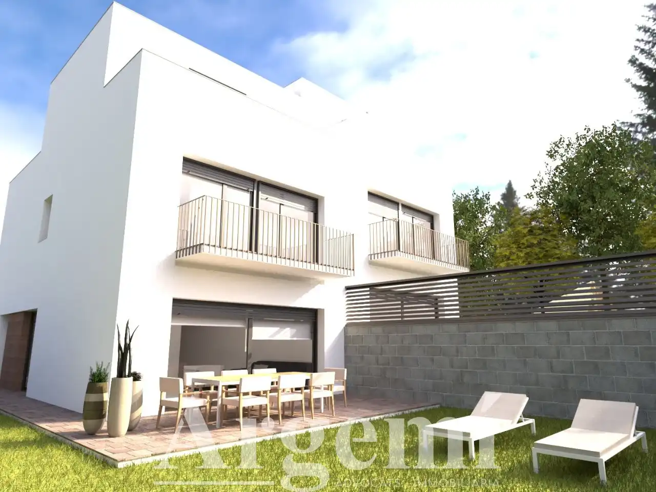 Adosado de obra nueva con jardín en venta en Sentmenat