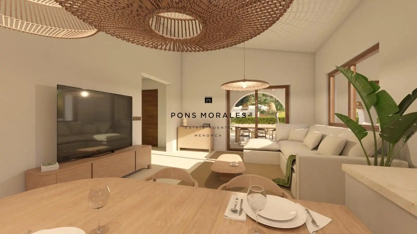 Living room of Houses for sale in Ciutadella de Menorca  with Air Conditioner, Heating and Swimming Pool