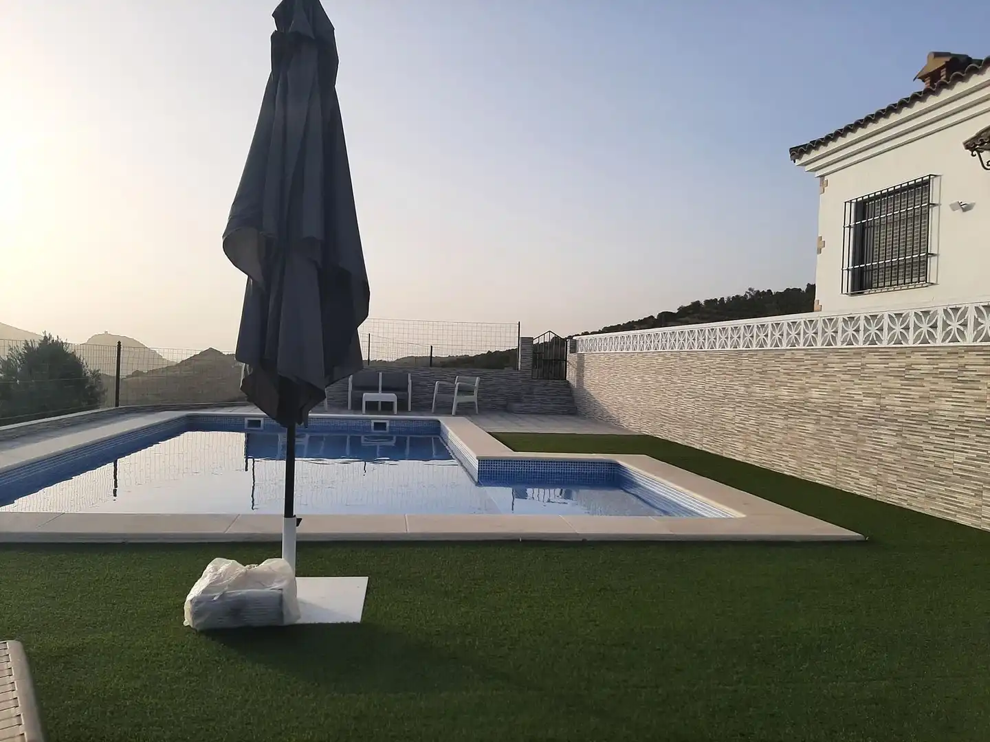 Piscina de Finca rústica de alquiler en El Gastor con Aire acondicionado, Terraza y Piscina