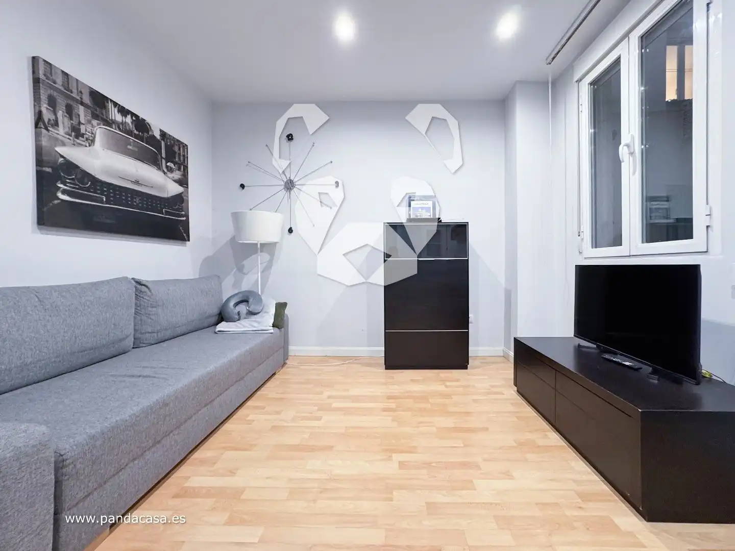 Living room of Flat for rent in Madrid  with Air Conditioner, Heating and Furnished