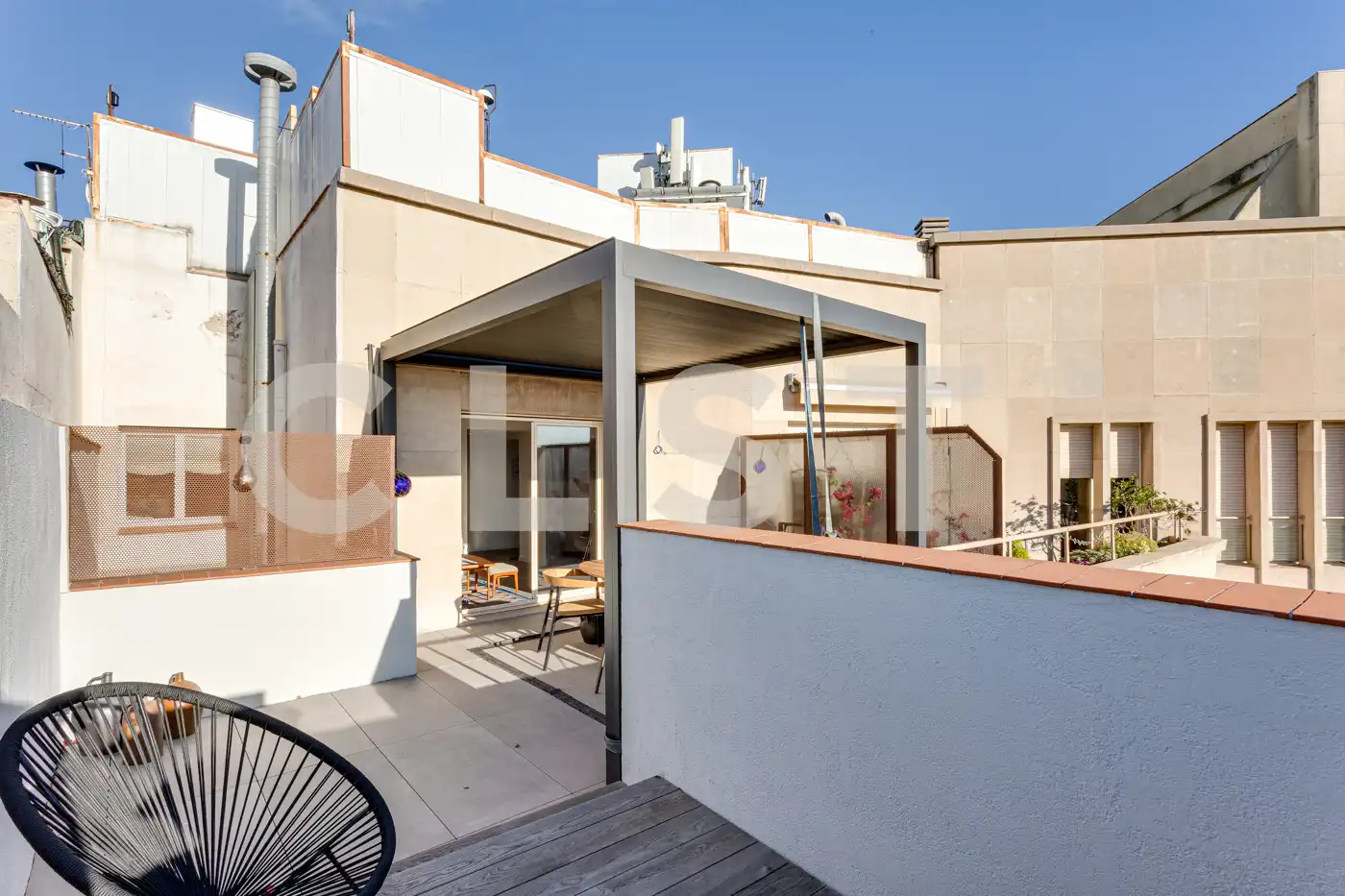 Terrasse von Dachboden zur Miete in Barcelona mit Klimaanlage, Heizung und Terrasse