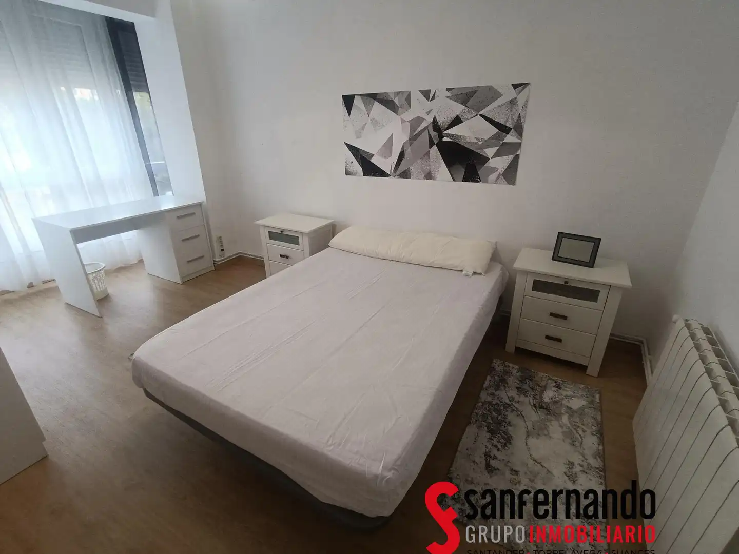 Bedroom of Flat for rent in Santander  with Heating, Furnished and Balcony