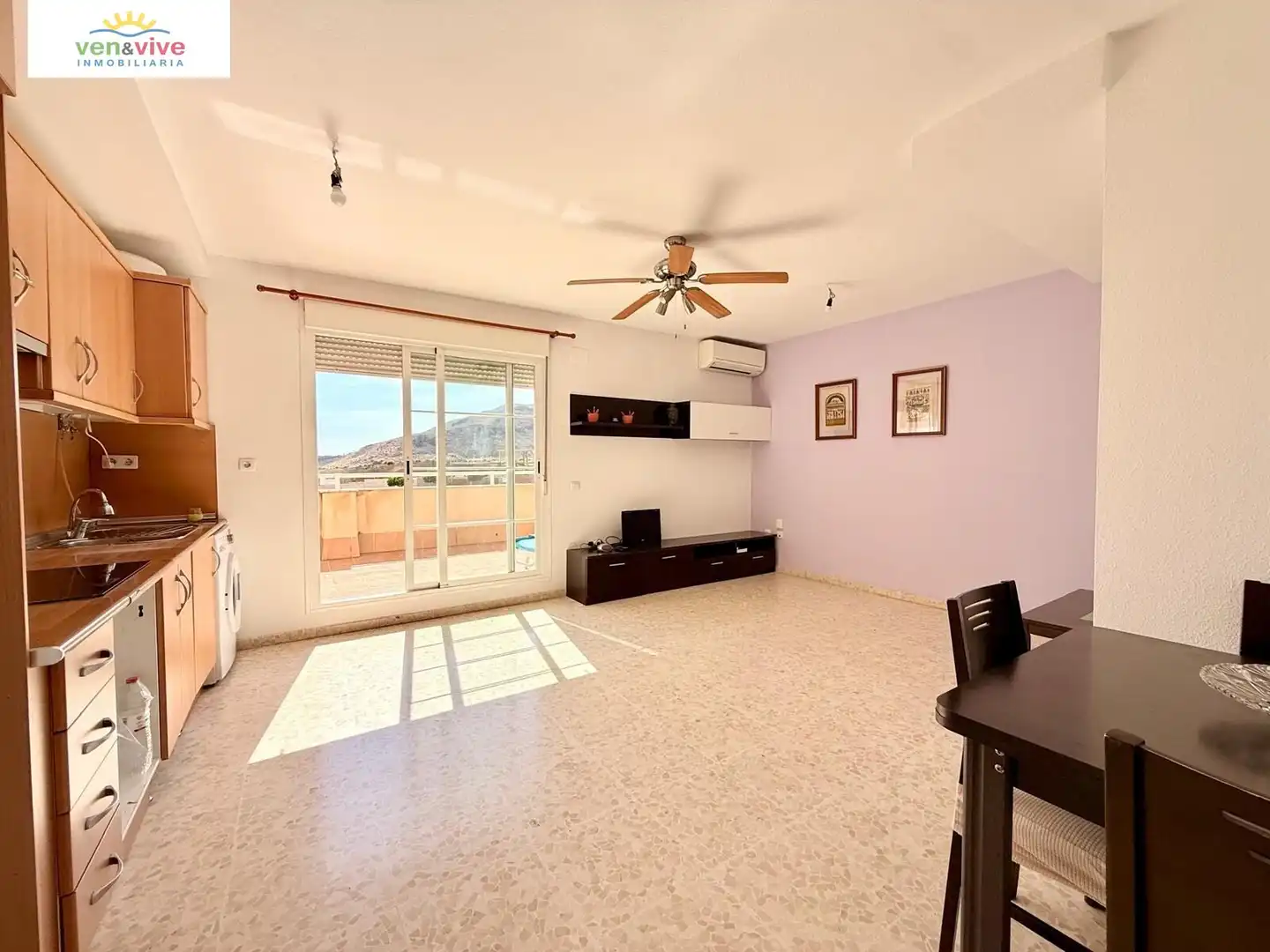 Living room of Flat for sale in Roquetas de Mar  with Air Conditioner, Terrace and Community pool