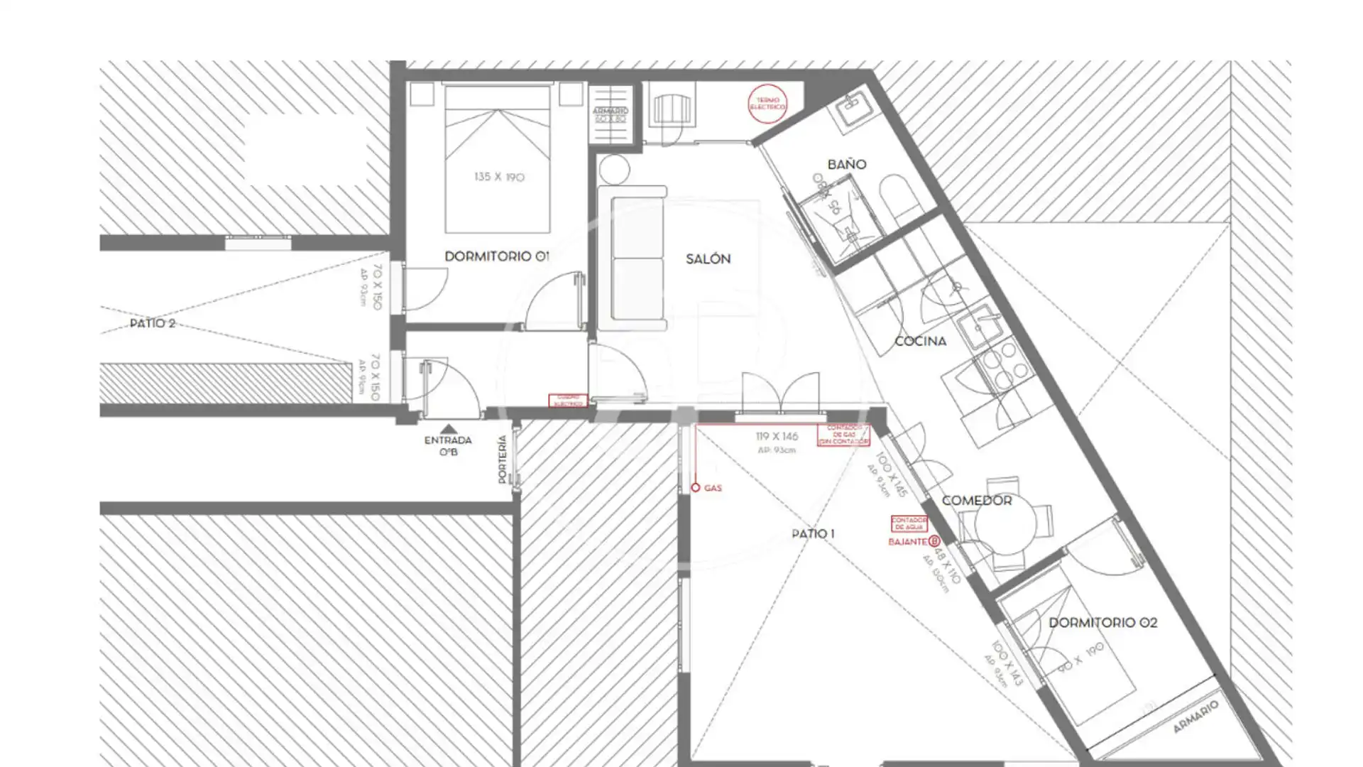 Wohnung zum Verkauf in  Madrid Capital mit Klimaanlage, Heizung und Möbliert