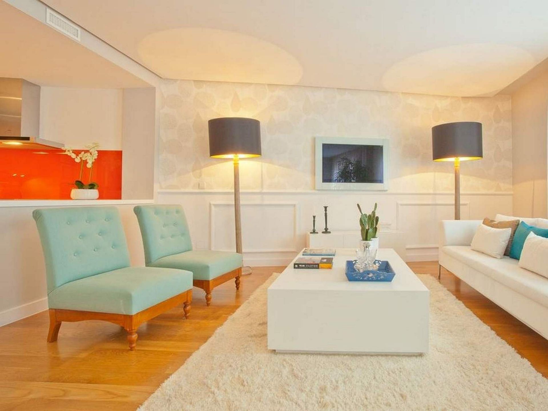 Sala de estar de Piso de alquiler en  Palma de Mallorca con Aire acondicionado, Amueblado y TV