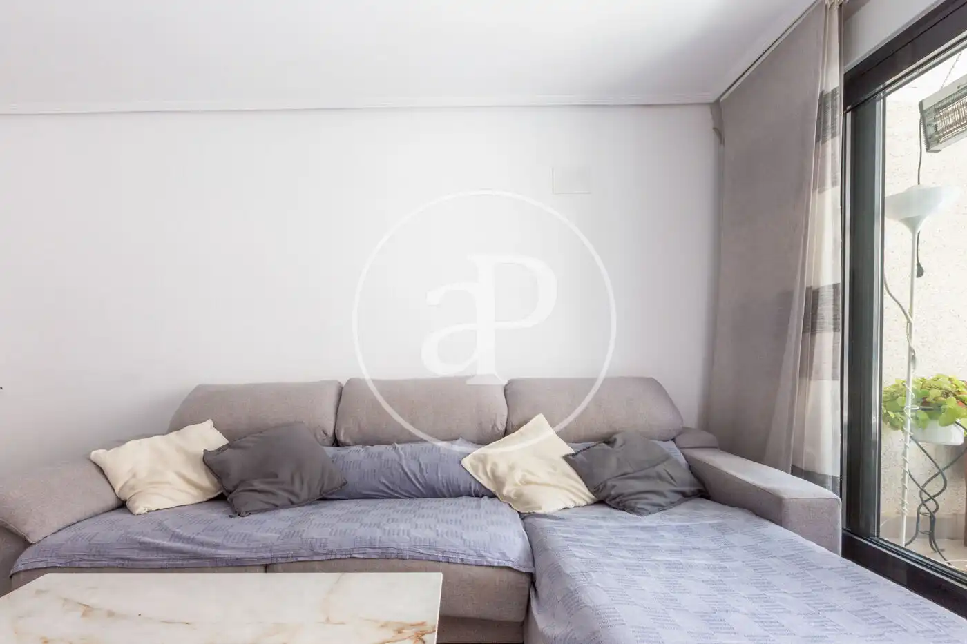 Sala de estar de Piso en venta en Alboraya con Aire acondicionado, Calefacción y Jardín privado