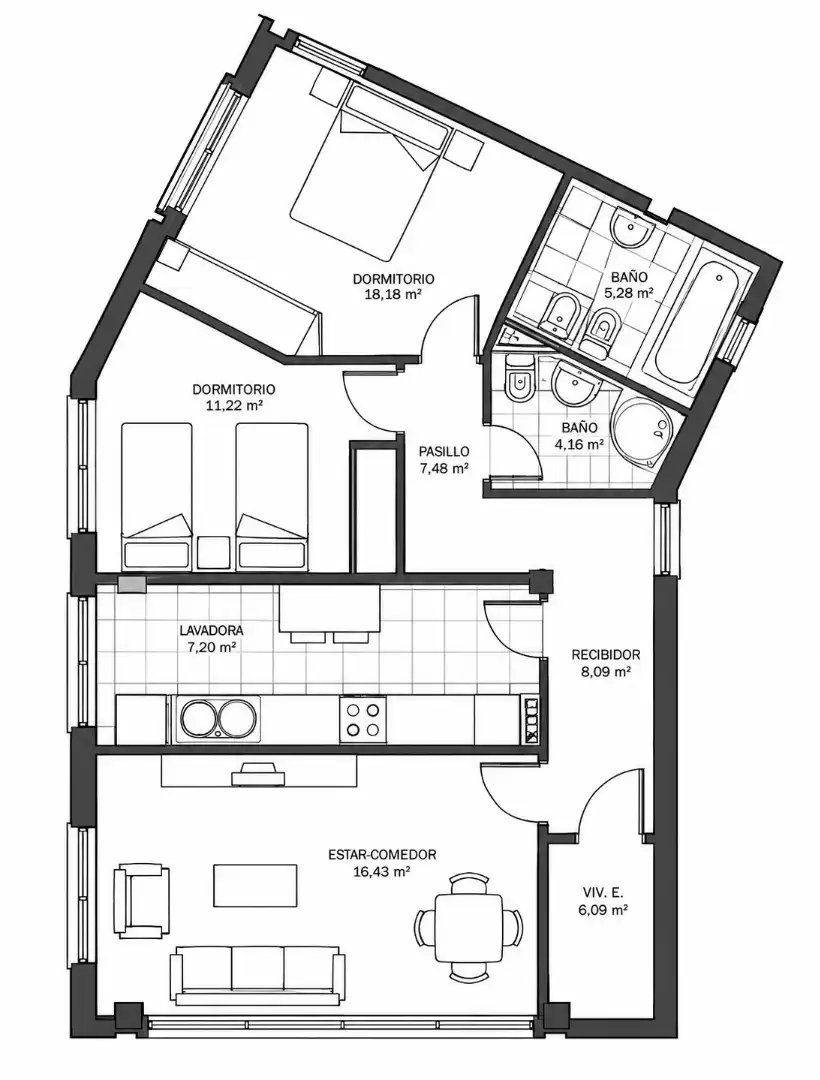 Flat with lift to rent in Rúa das Ondas, imagen 18