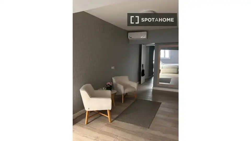 Sala de estar de Apartamento para compartir en Madrid con Aire acondicionado, Calefacción y Terraza