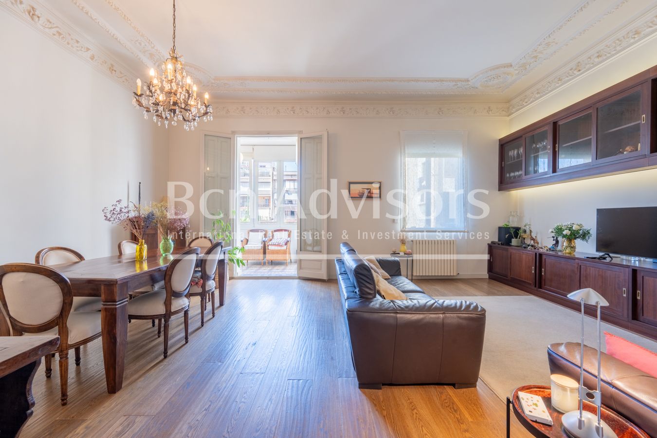 Sala d'estar de Pis en venda en  Barcelona Capital amb Aire condicionat, Calefacció i Parquet
