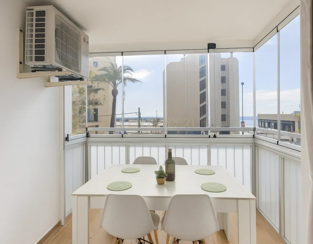 Balcony of Apartments for rent in Calpe / Calp  with Air Conditioner, Washing machine and Microwave