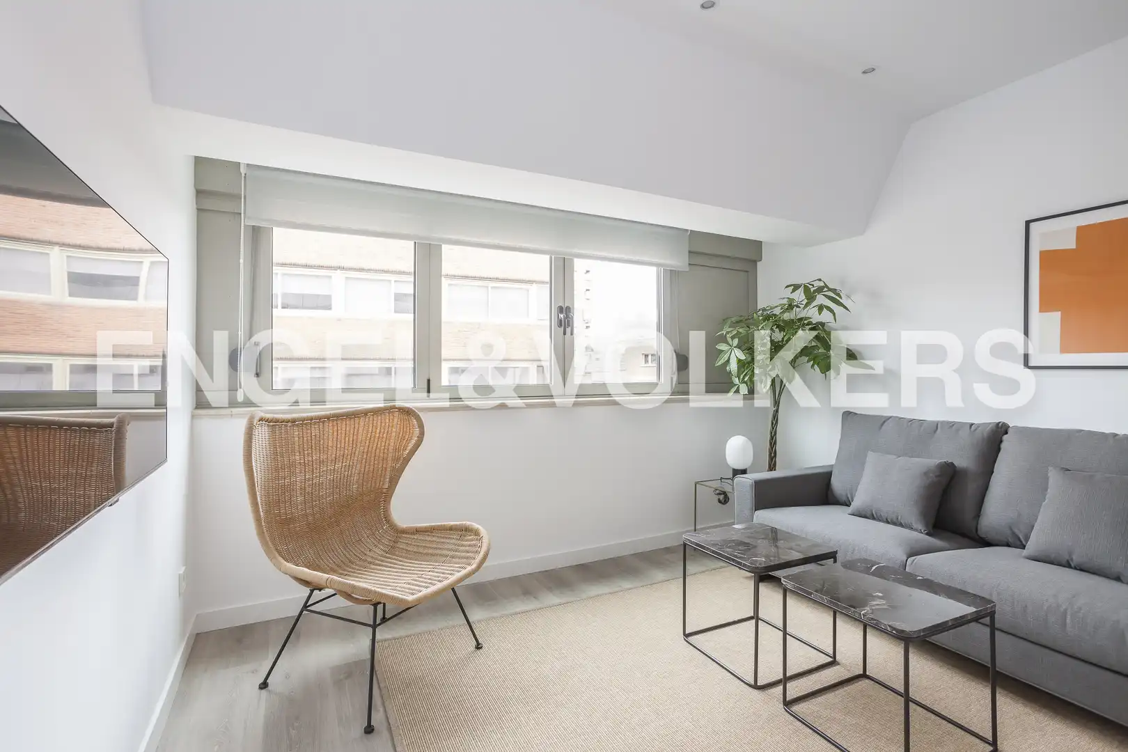Sala de estar de Piso de alquiler en  Madrid Capital con Aire acondicionado, Calefacción y Amueblado