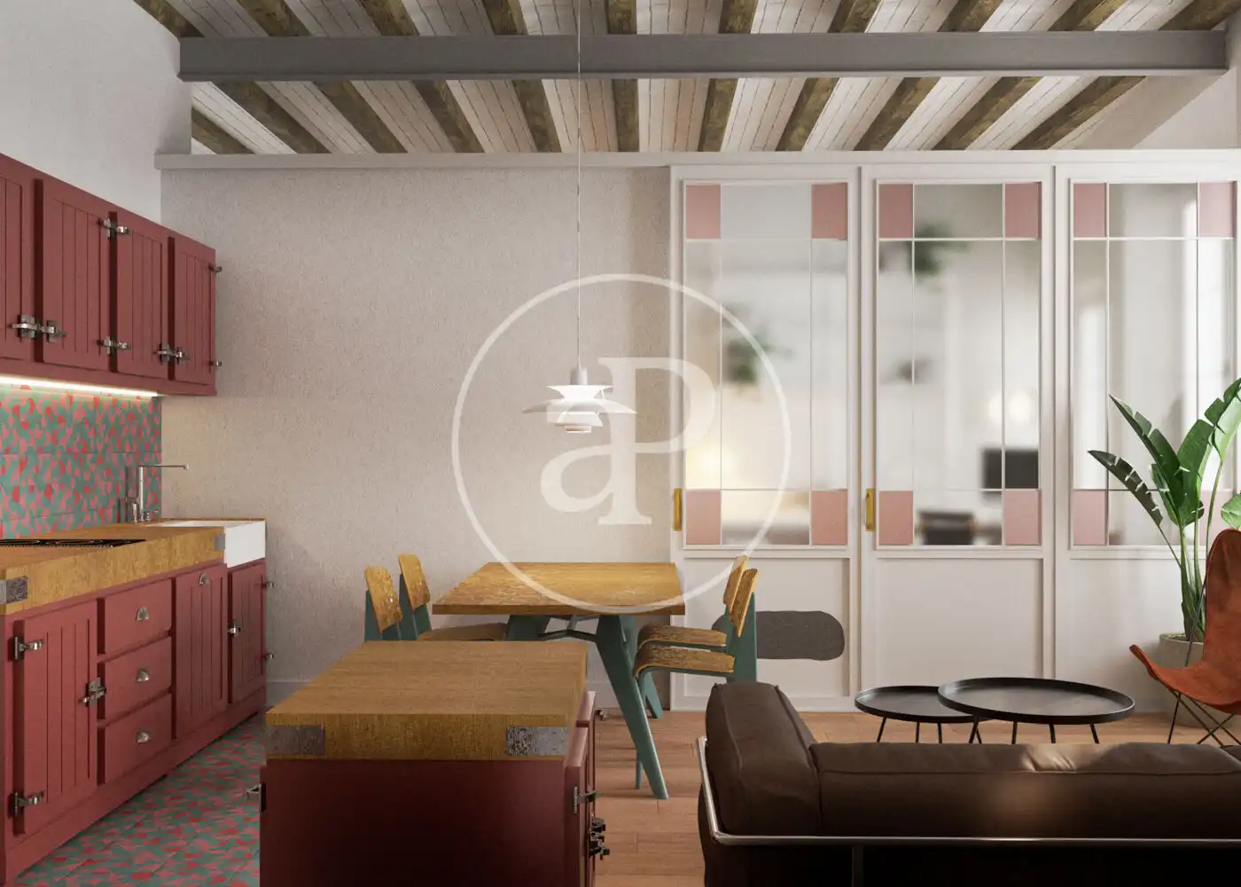 Cocina de Piso en venta en Barcelona con Aire acondicionado, Calefacción y Terraza