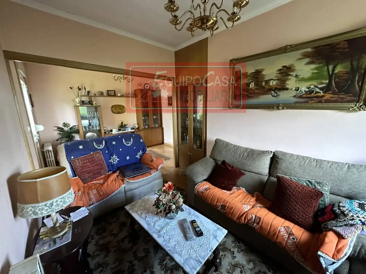 Sala d'estar de Casa o xalet en venda en Rábade amb Calefacció, Jardí privat i Moblat