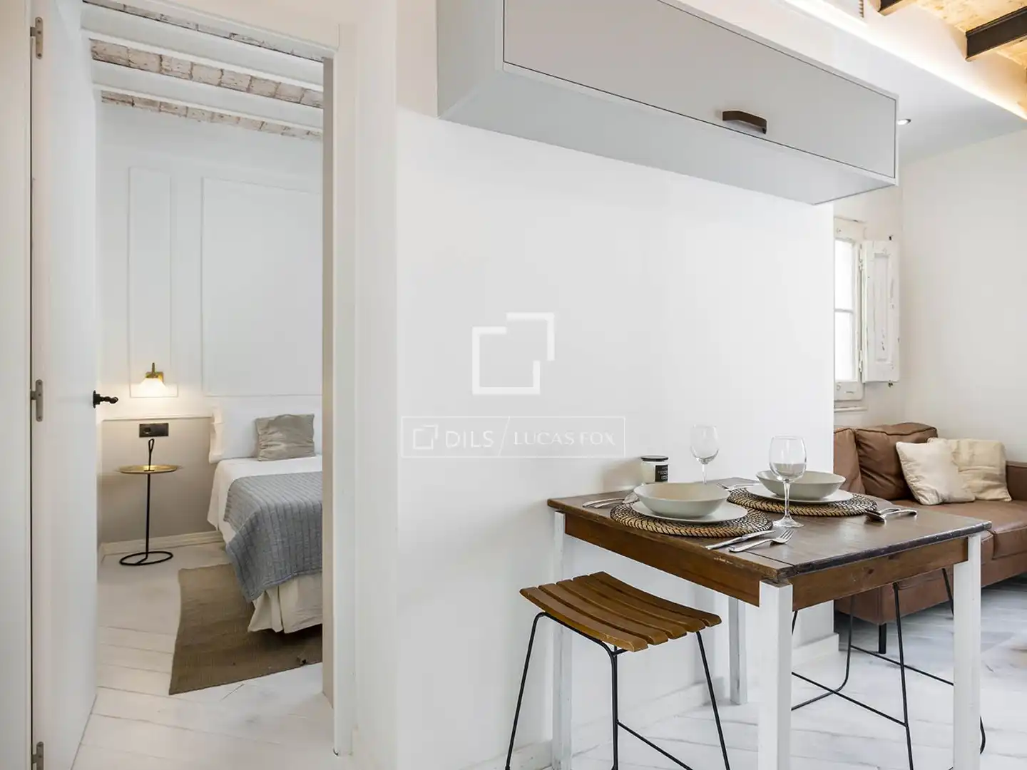 Schlafzimmer von Dachboden zum Verkauf in Barcelona mit Klimaanlage, Heizung und Parkett