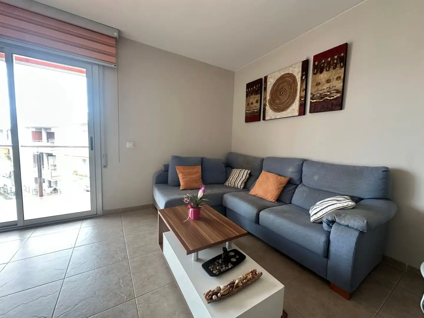 Sala de estar de Apartamento en venta en Roses con Aire acondicionado, Calefacción y Terraza