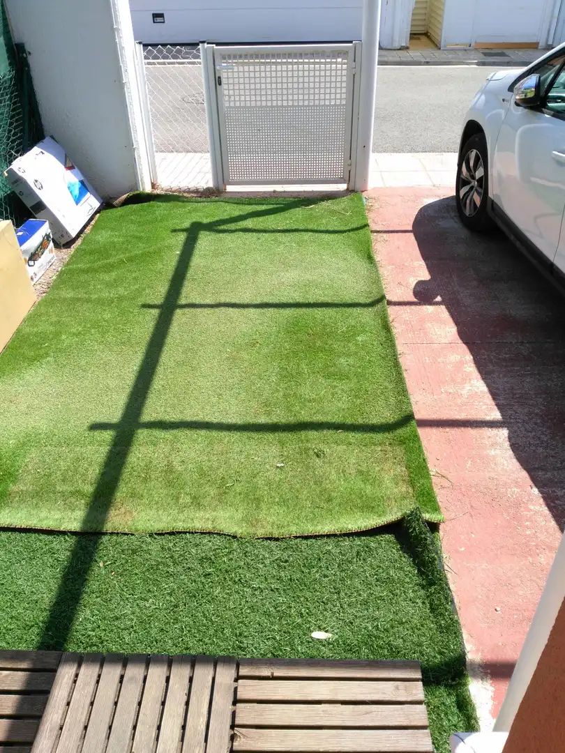 Garten von Einfamilien-Reihenhaus zur Miete in Moncada mit Klimaanlage, Heizung und Privatgarten