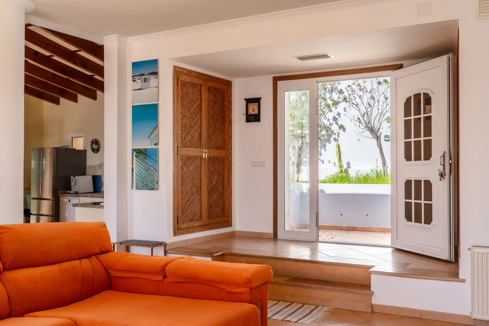 Sala d'estar de Casa o xalet en venda en Capdepera amb Aire condicionat, Jardí privat i Terrassa