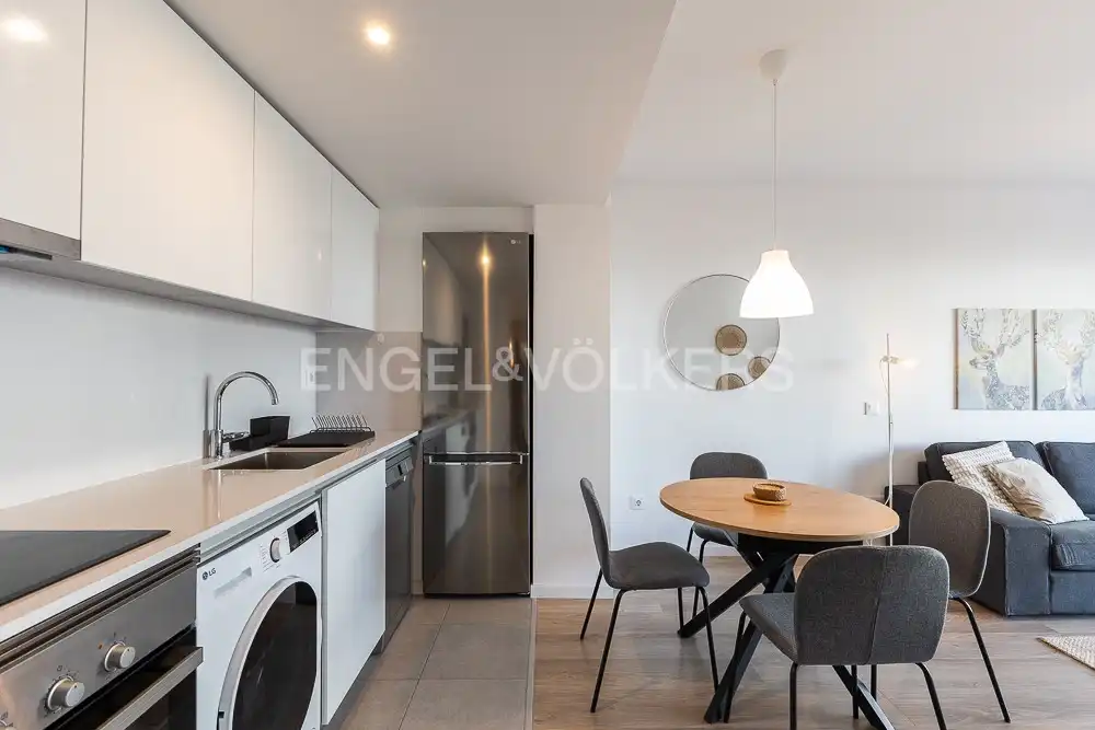 Kitchen of Flat for rent in Valencia  with Air Conditioner, Heating and Parquet flooring