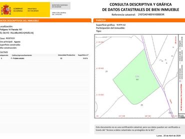 Terreny rústic en venda a Villablanca