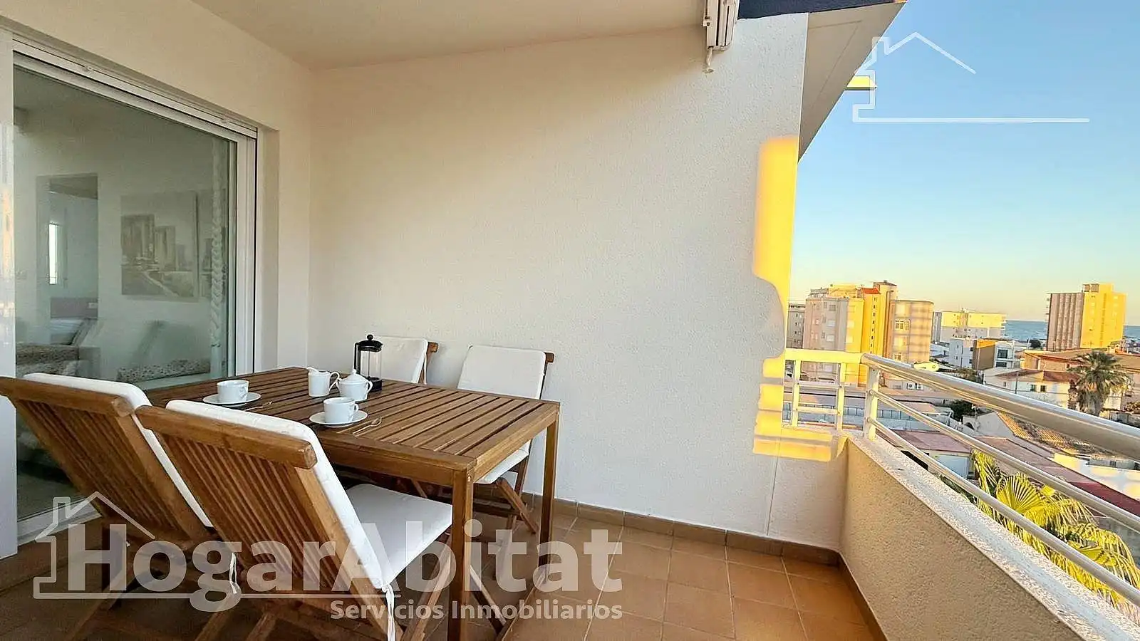 Terrace of Flat for sale in Piles  with Private garden, Terrace and Furnished