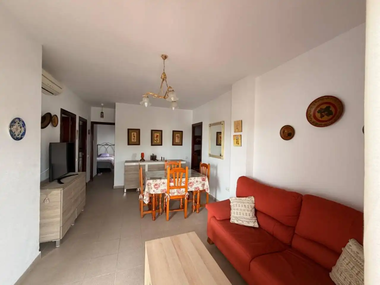 Wohnzimmer von Wohnung zum Verkauf in Chiclana de la Frontera mit Klimaanlage, Terrasse und Abstellraum