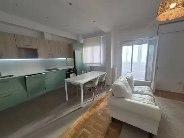 Sala d'estar de Apartament de lloguer en Madrid amb Aire condicionat, Calefacció i Moblat