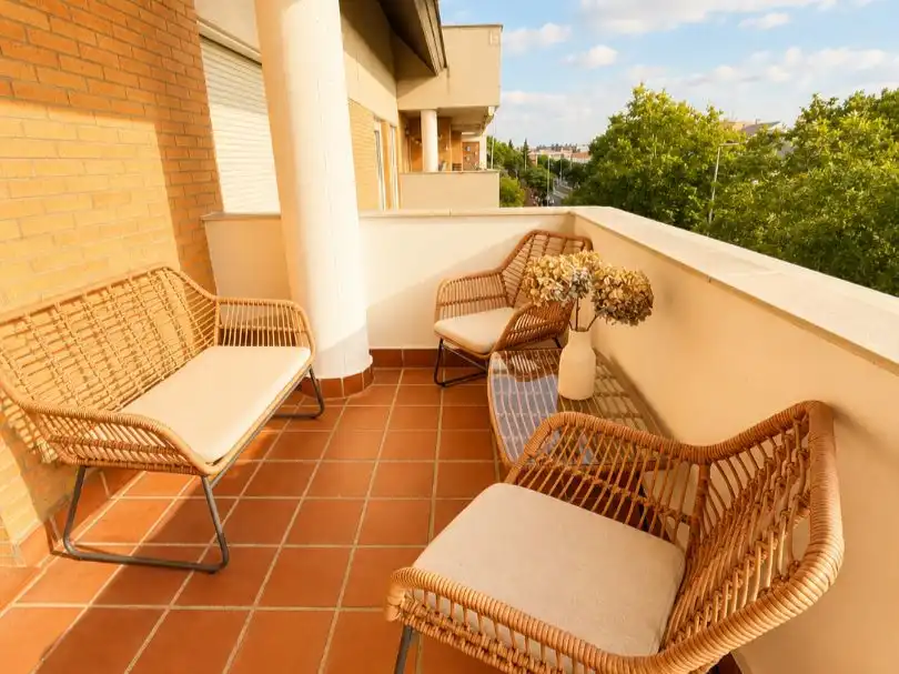 Terrasse von Wohnung zum Verkauf in Las Rozas de Madrid mit Klimaanlage, Terrasse und Schwimmbad