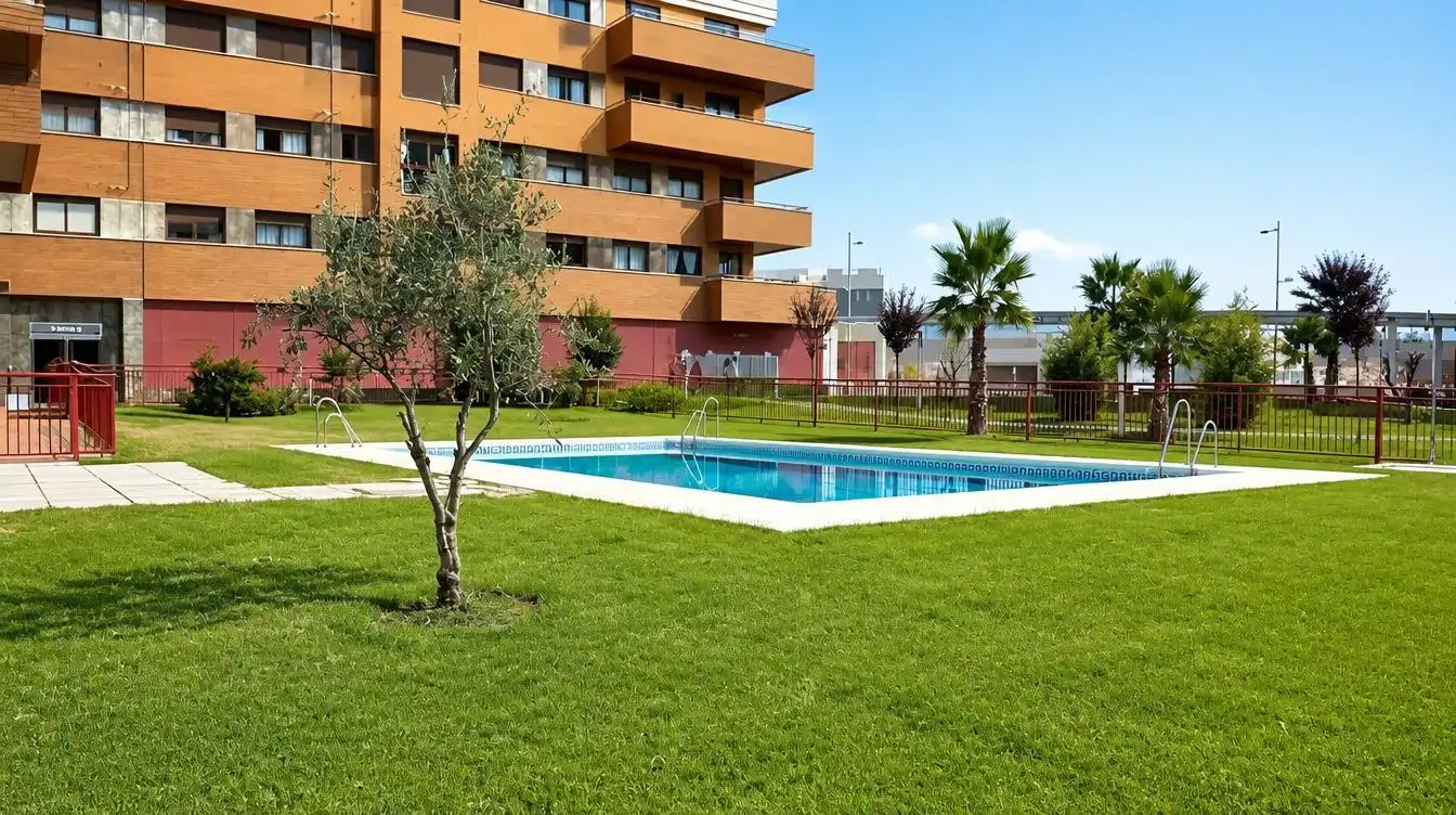 Swimming pool of Flat for rent in Granada  with Air Conditioner, Heating and Private garden