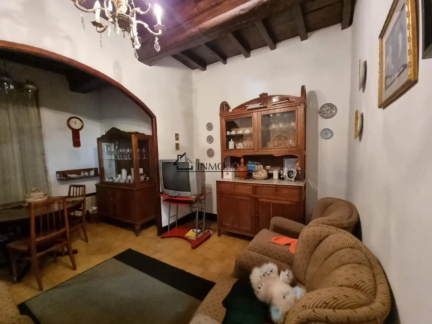 Sala d'estar de Casa o xalet en venda en Poio amb Jardí privat, Traster i Balcó