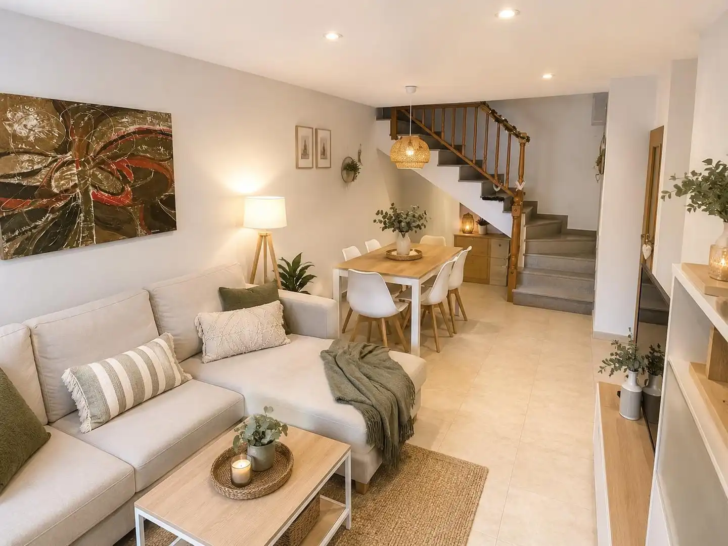 Sala de estar de Dúplex en venta en Olesa de Montserrat con Terraza y Balcón