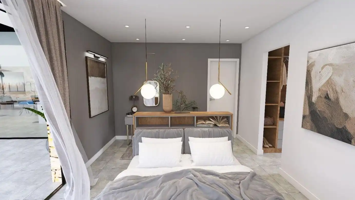Bedroom of Houses for sale in Aspe  with Private garden and Swimming Pool