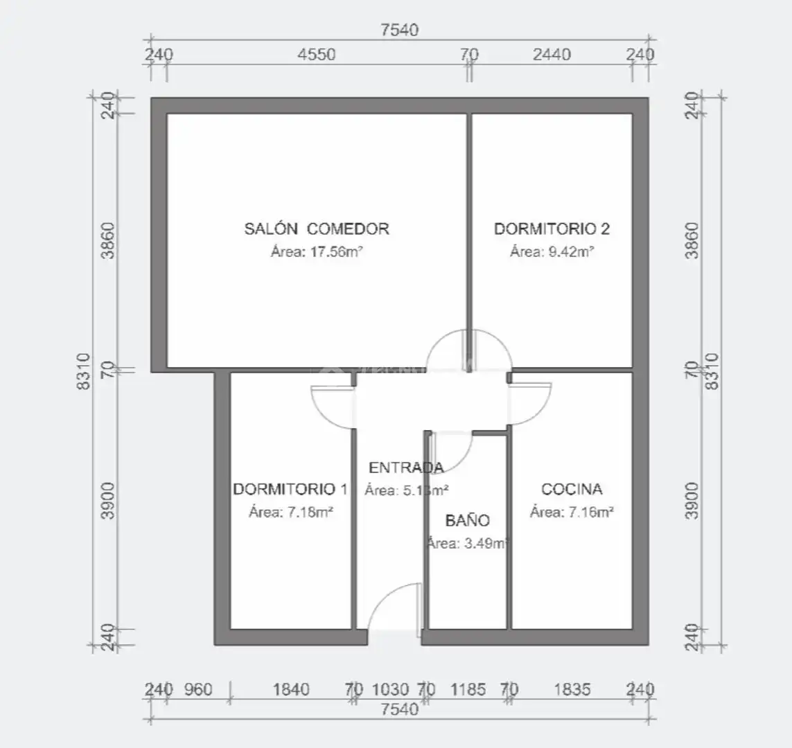 Piso en venta en Puerta del Ángel
