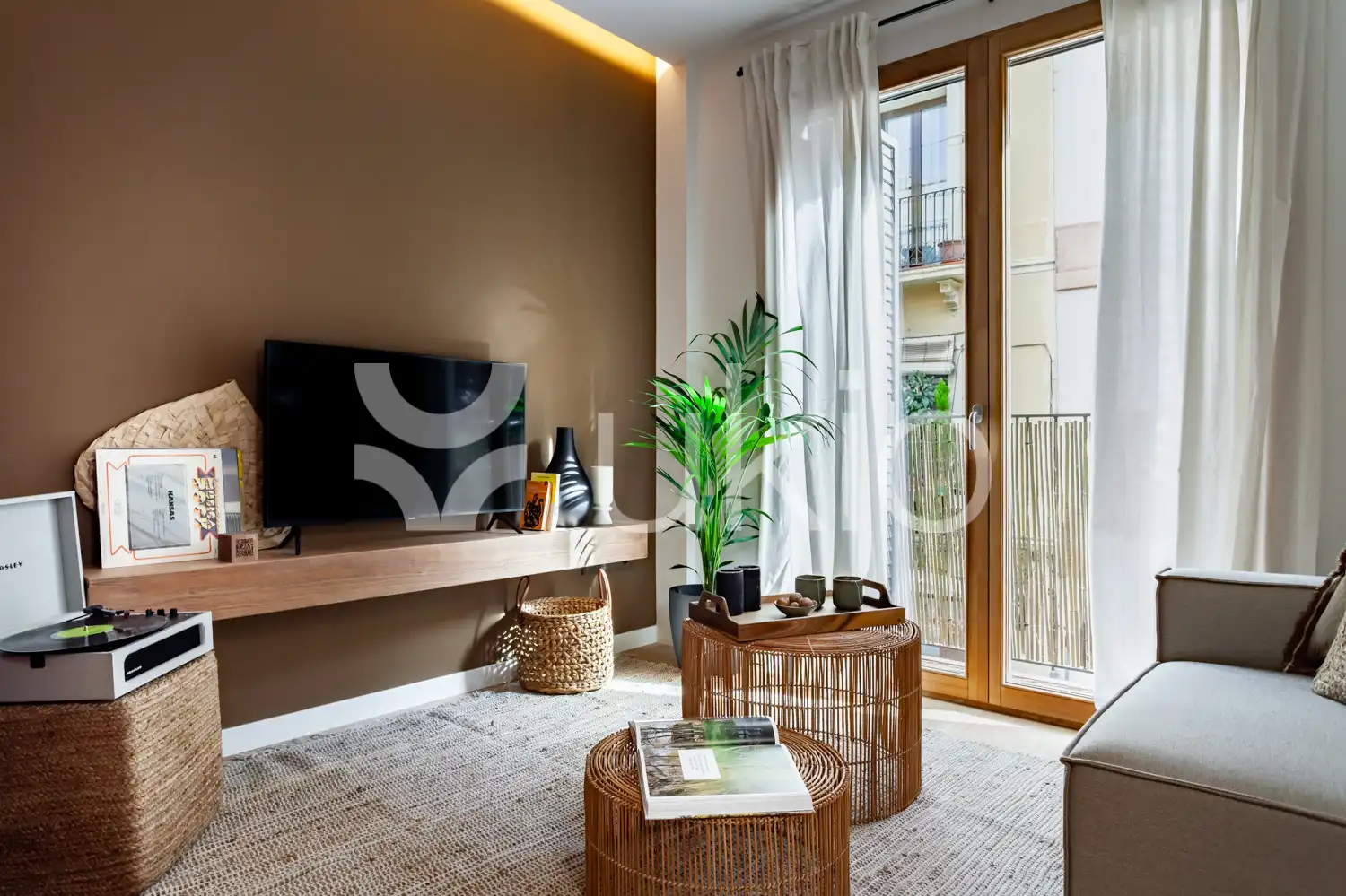 Sala d'estar de Apartament de lloguer en Barcelona amb Aire condicionat, Calefacció i Moblat