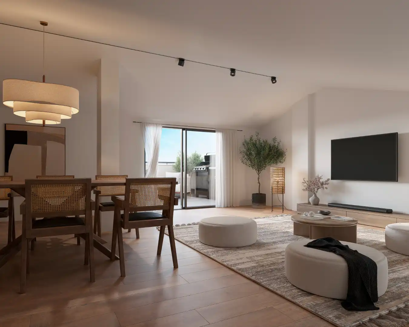 Sala d'estar de Àtic en venda en Cardedeu amb Calefacció, Parquet i Terrassa