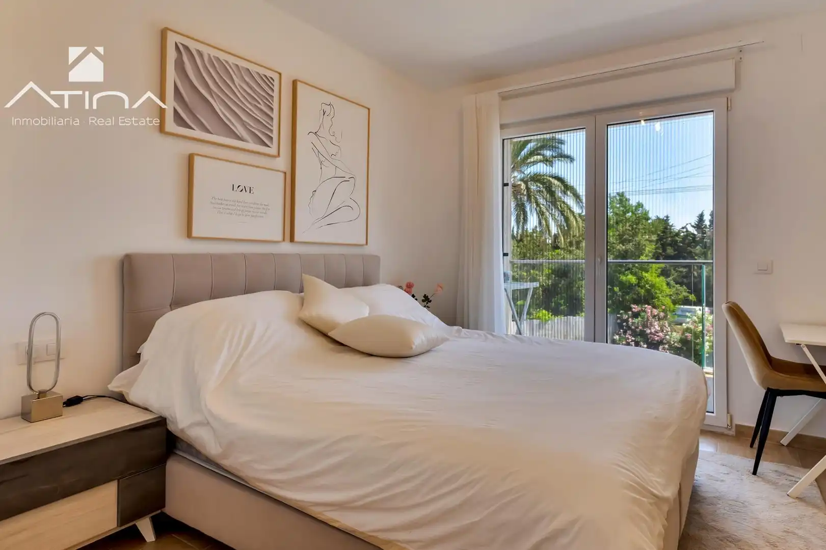 Schlafzimmer von Einfamilien-Reihenhaus zum Verkauf in Jávea / Xàbia mit Klimaanlage, Terrasse und Gemeinschaftspool