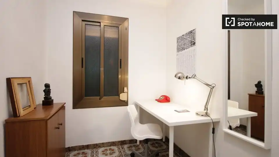 Habitación de Piso de alquiler en Barcelona con Aire acondicionado, Calefacción y Amueblado