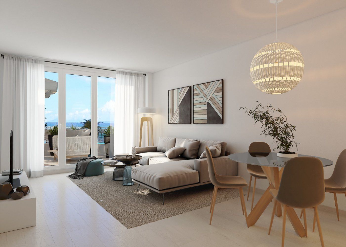 Living room of Apartment for sale in Peñíscola / Peníscola  with Heating, Private garden and Terrace