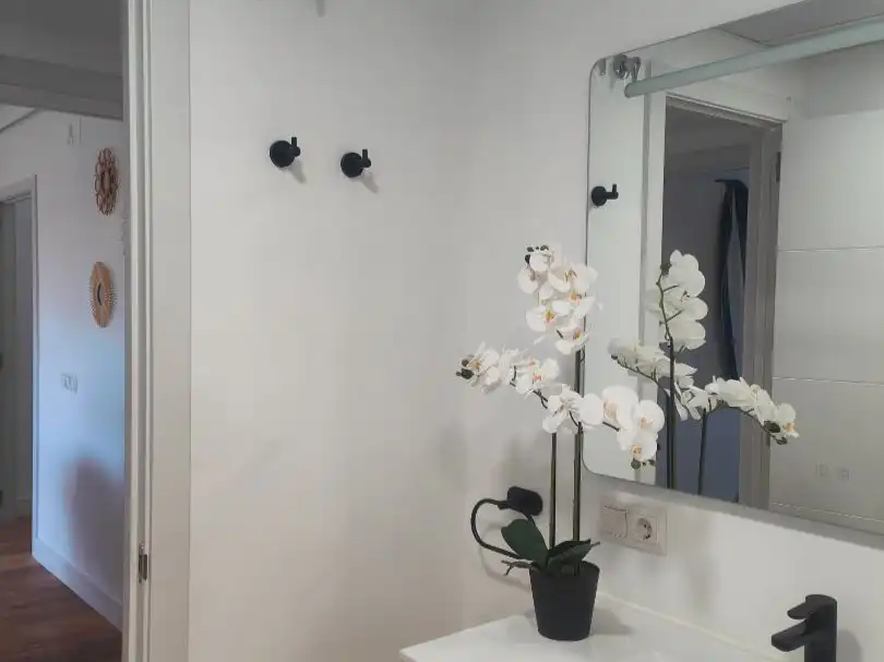 Badezimmer von Wohnungen zum Verkauf in Roquetas de Mar mit Klimaanlage und Terrasse