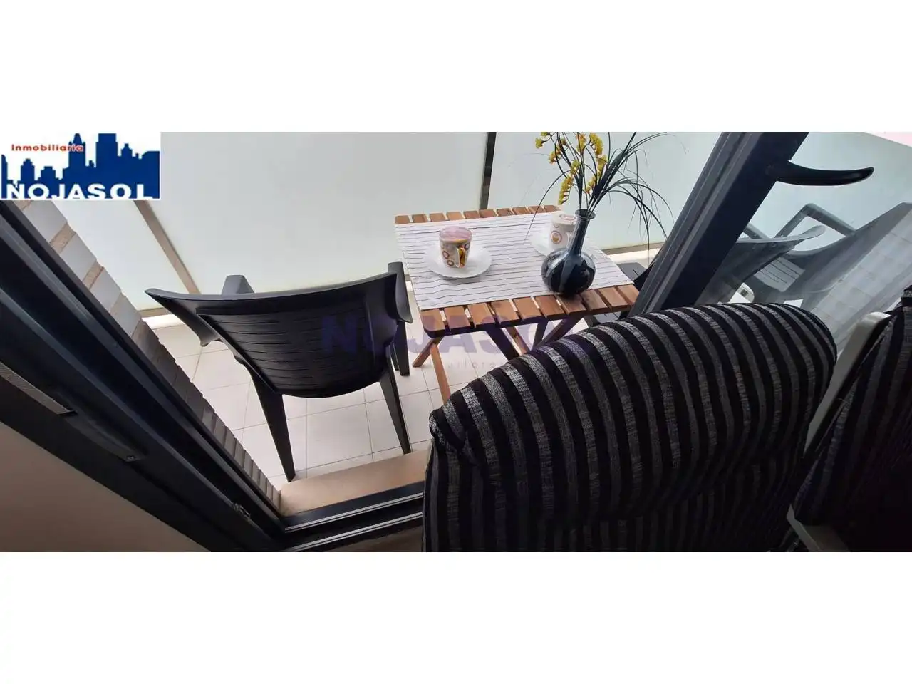 Balcony of Flat for rent in Noja  with Heating, Terrace and Furnished