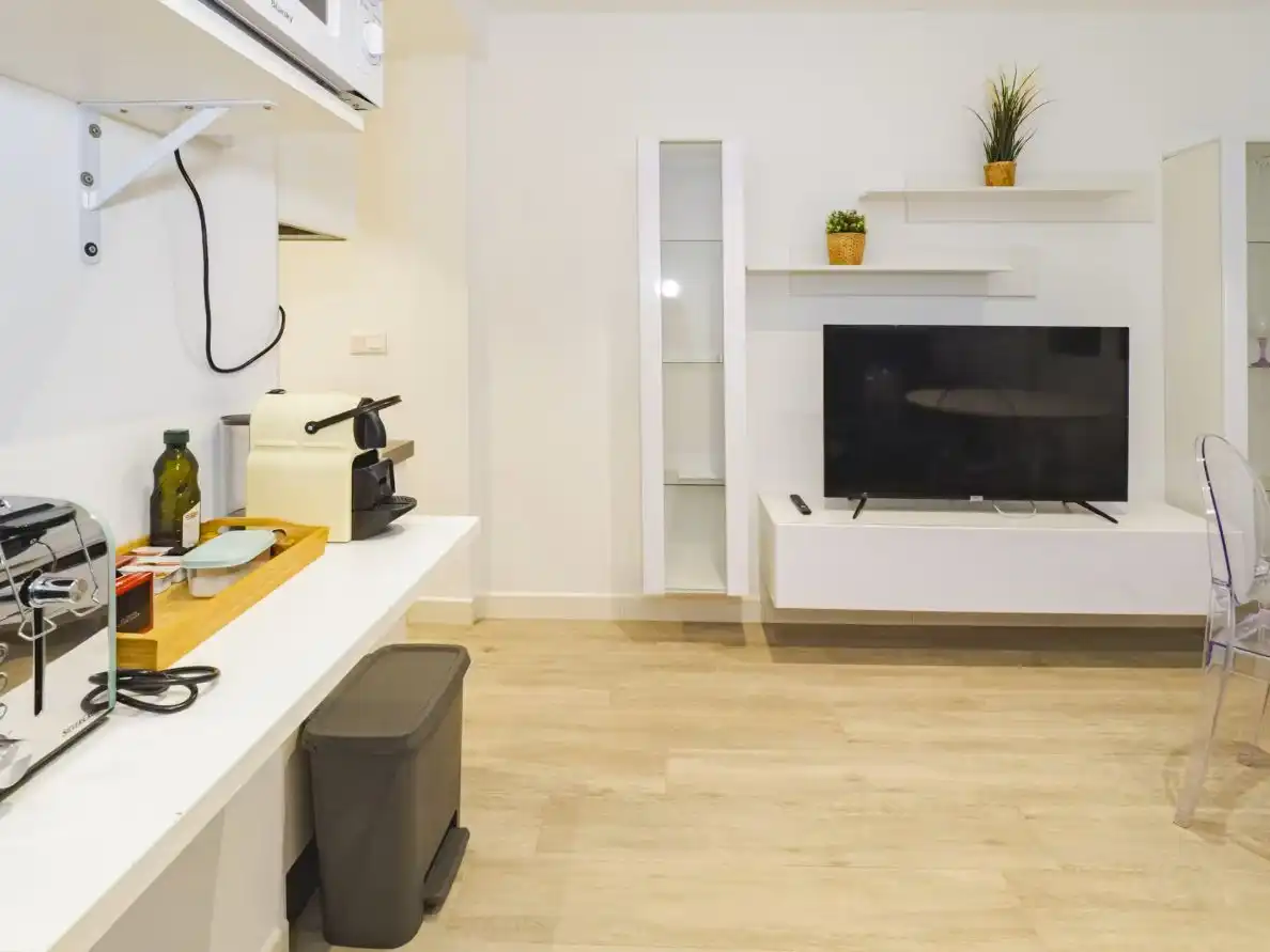 Living room of Flat for rent in Fuengirola  with Air Conditioner, Heating and Parquet flooring