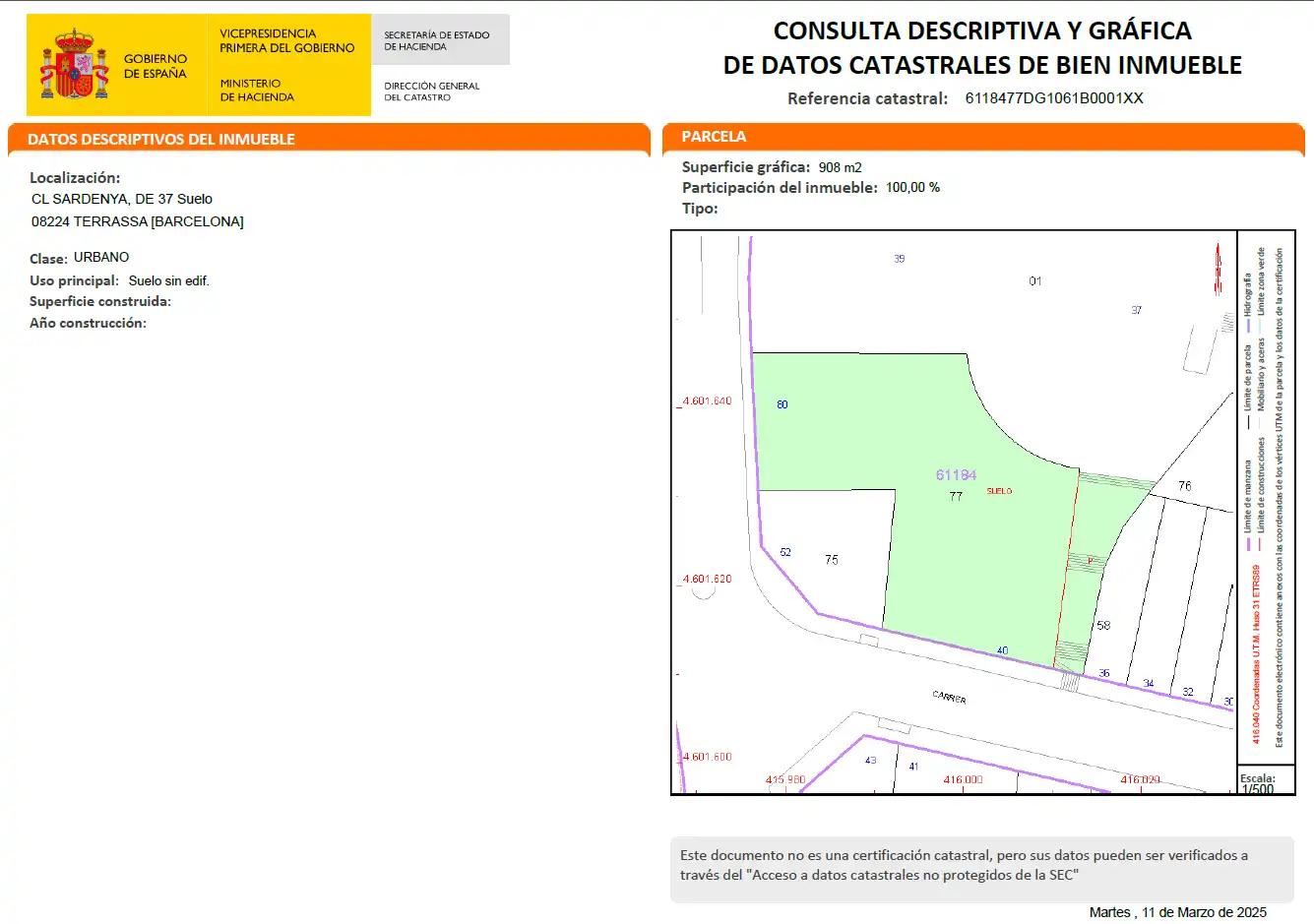 Residential land for sale in Carrer ďOrà 34, imagen 5