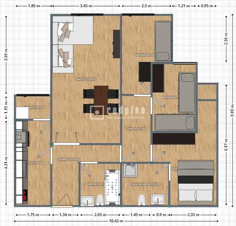 Piso en venta en Humanes de Madrid con Aire acondicionado, Calefacción y Parquet
