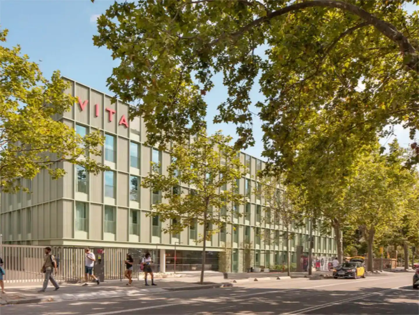 Außenansicht von Wohnung zur Miete in Barcelona mit Klimaanlage, Privatgarten und Parkett