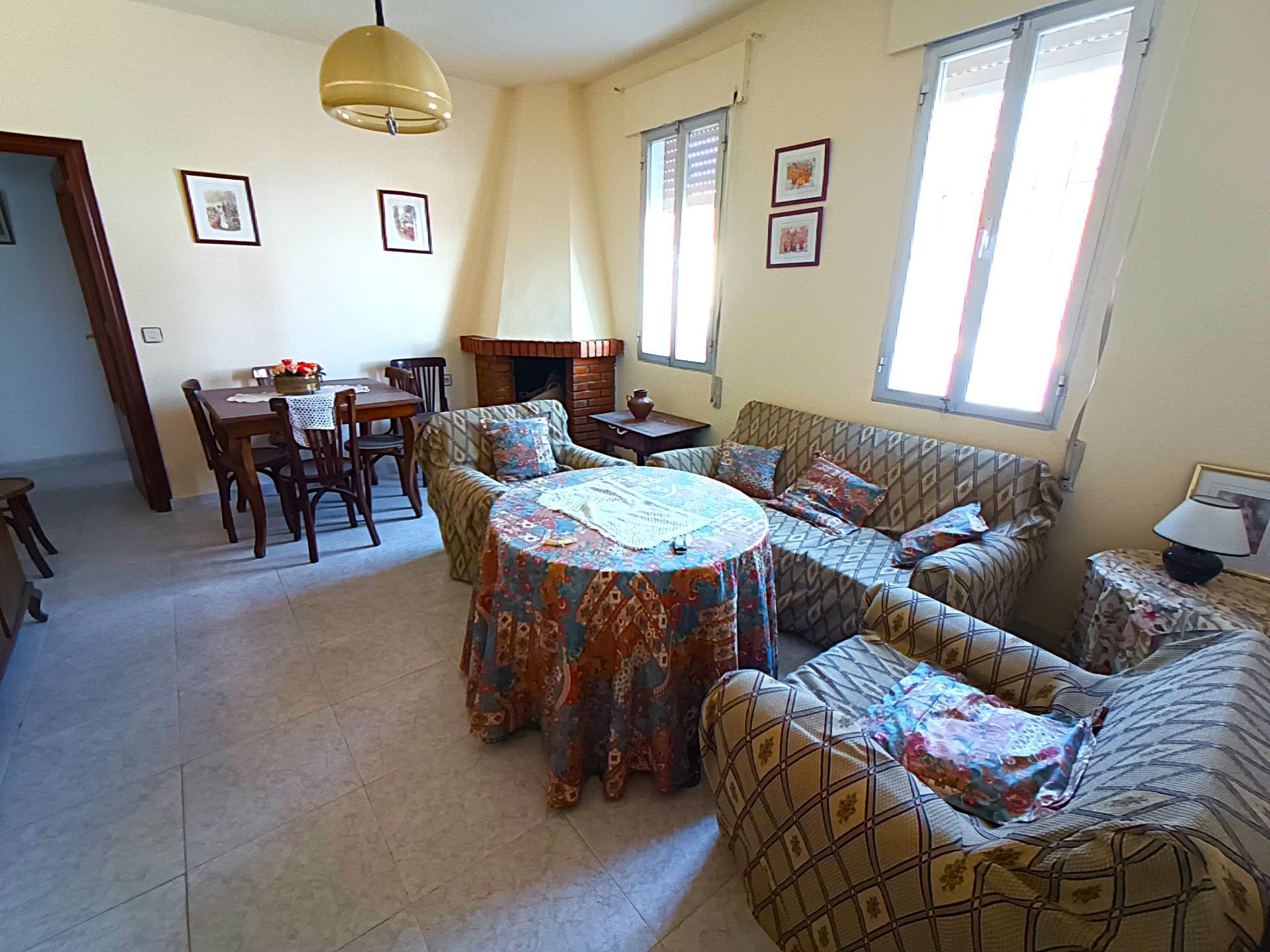 Living room of Single-family semi-detached for sale in Valdetorres  with Terrace and Furnished