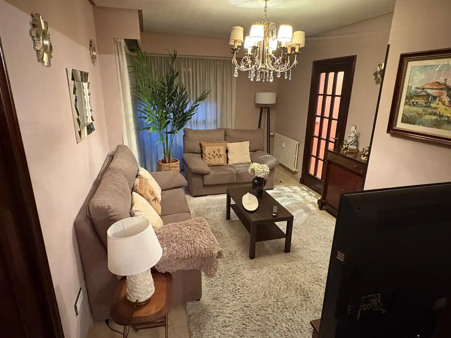 Sala de estar de Piso en venta en Ourense Capital  con Calefacción, Parquet y Terraza