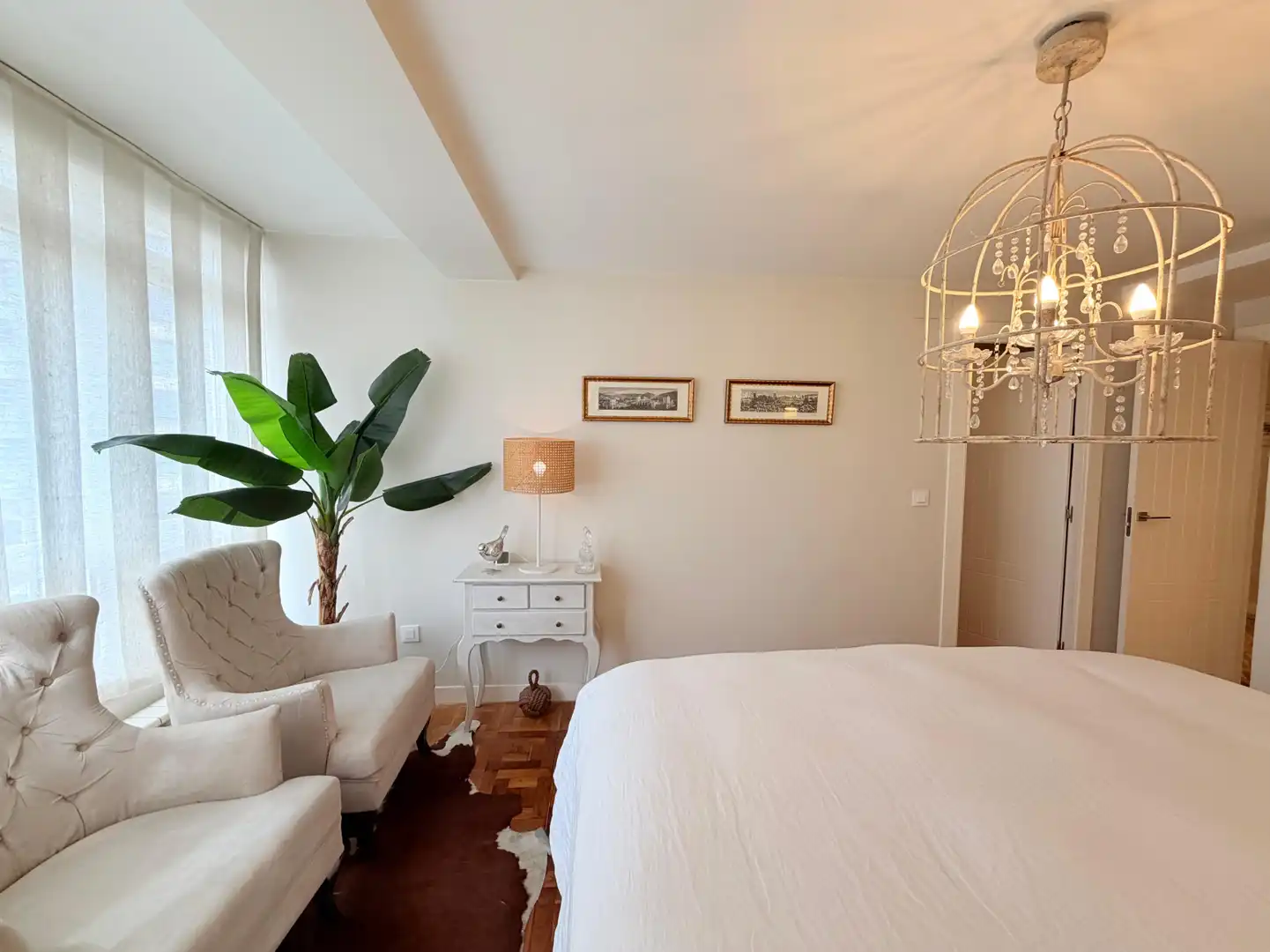 Schlafzimmer von Wohnung zum Verkauf in Avilés mit Heizung, Terrasse und Möbliert
